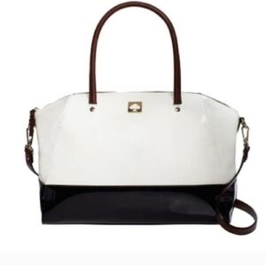Kate Spade Kingsbury White Black Large Catalina Bag Purse